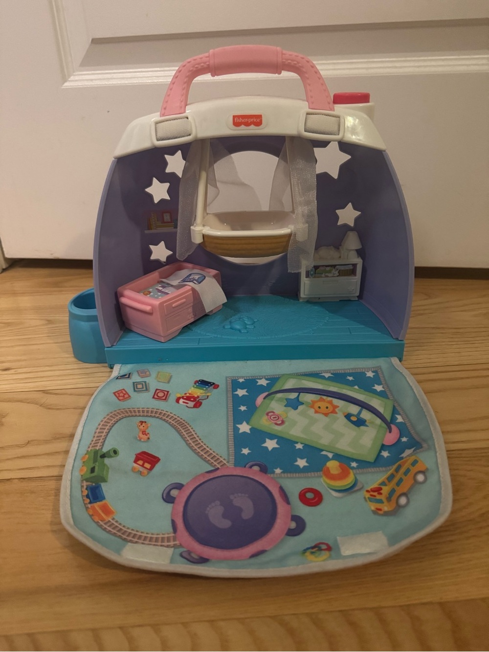 Fisher-Price Little People Cuddle & Play Nursery Fold-Up Playset Baby Toy